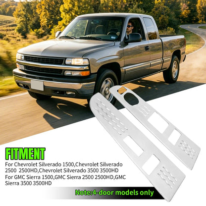 1 Pair Window Switch Bezel Cover Panel for Chevy Silverado GMC Sierra (1999–2002)
