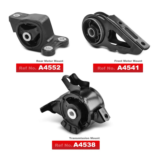 3X Engine Motor for Honda Fit (2007–2008) 50840-SAA-003, 50810-SLA-981, 50810-SAA-982
