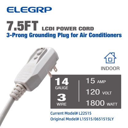 14AWG LCDI Power Cord Plug for A/C Air Conditioner