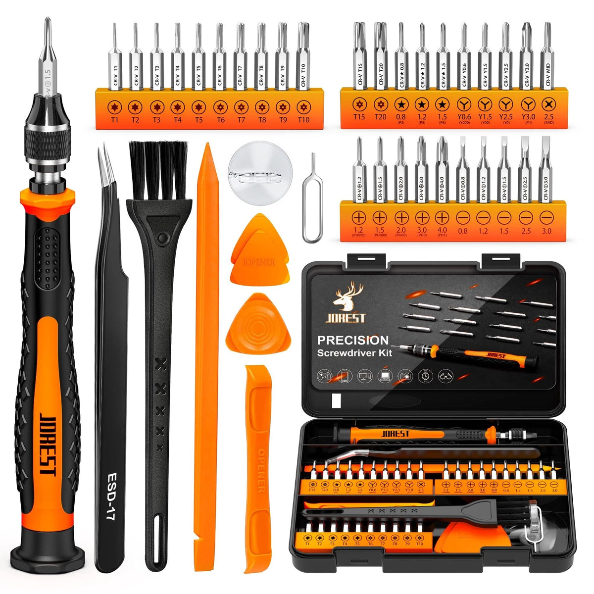 40Pcs Small Precision Screwdriver Set with Torx Triwing for Automotive Use