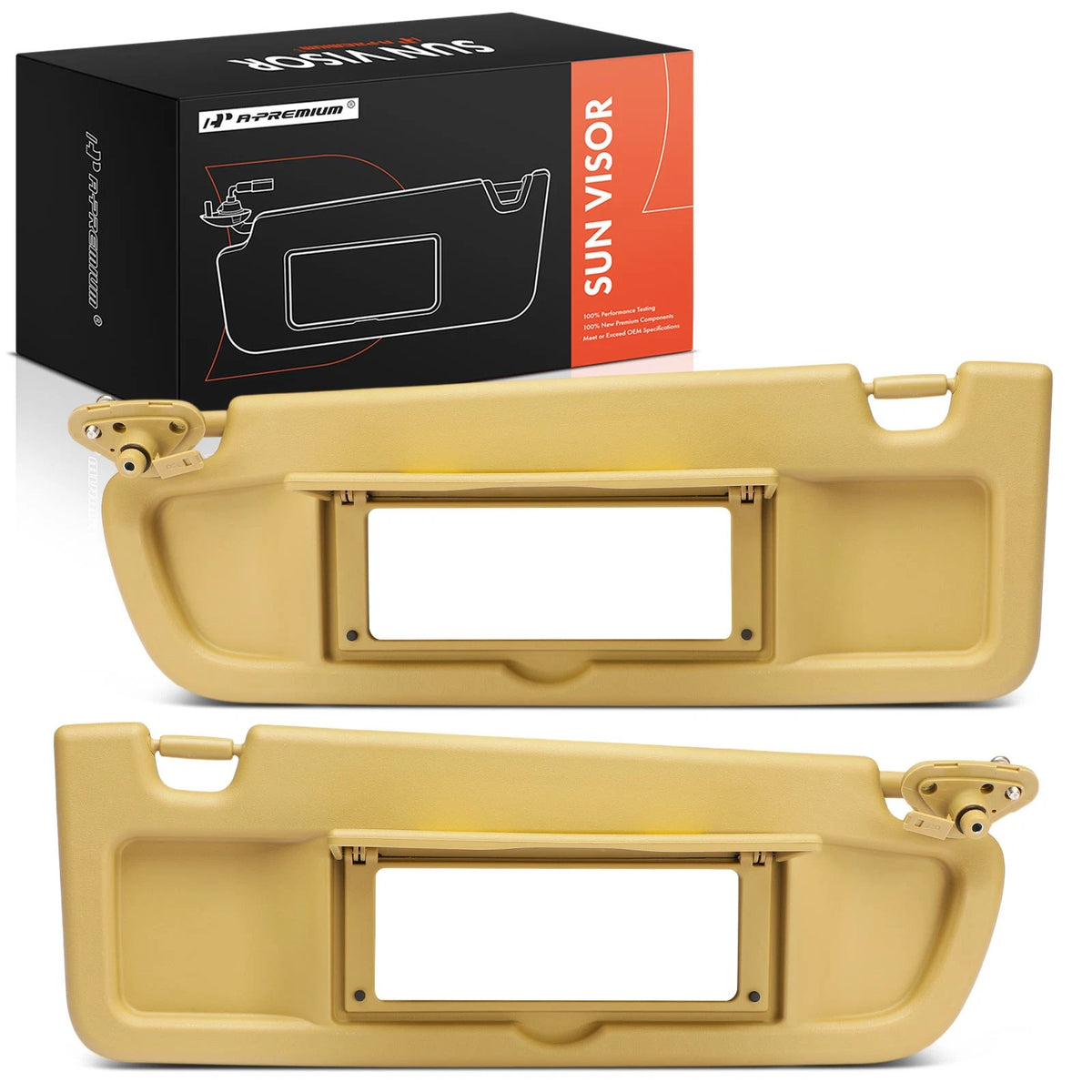 2X Sun Visor with Mirror for Honda Civic (83230SNAA01ZB, 83280SNAA01ZB)
