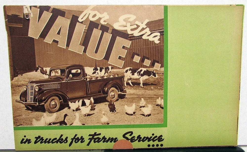 Value Sales Brochure Folder for 1937 GMC Farm Service Truck
