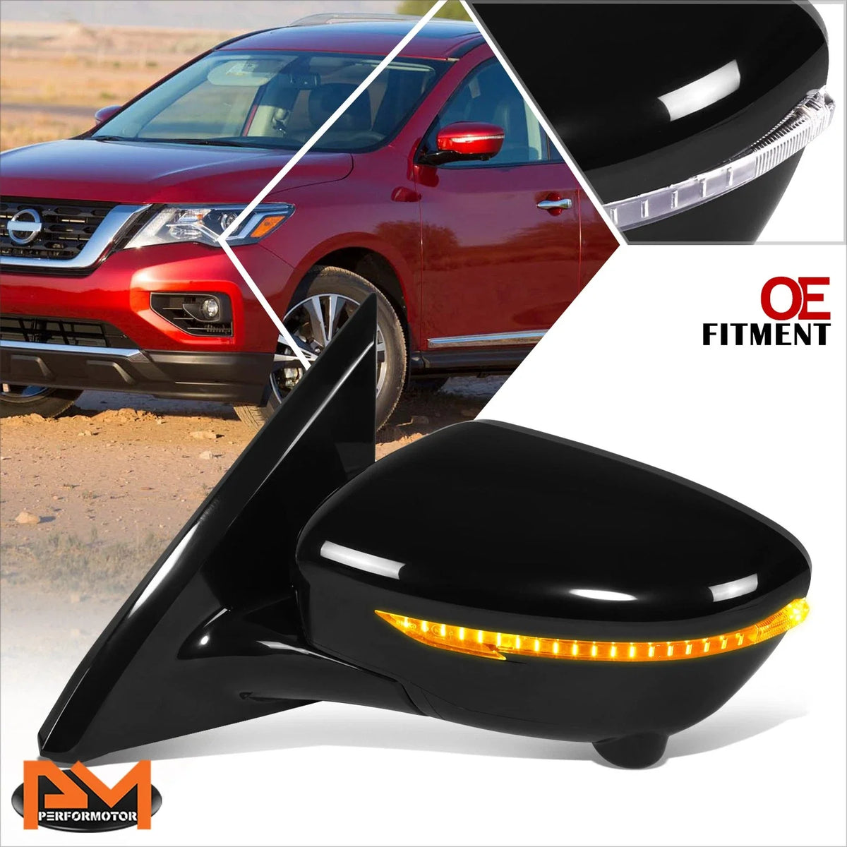 Left Power Heated Camera Mirror for 2017 Nissan Pathfinder