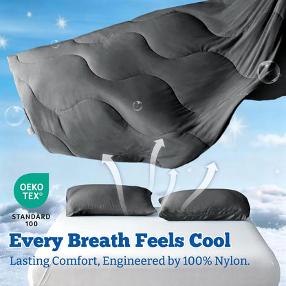 Cooling Comforter Set for Queen Size (Cooling Pillowcases Included)