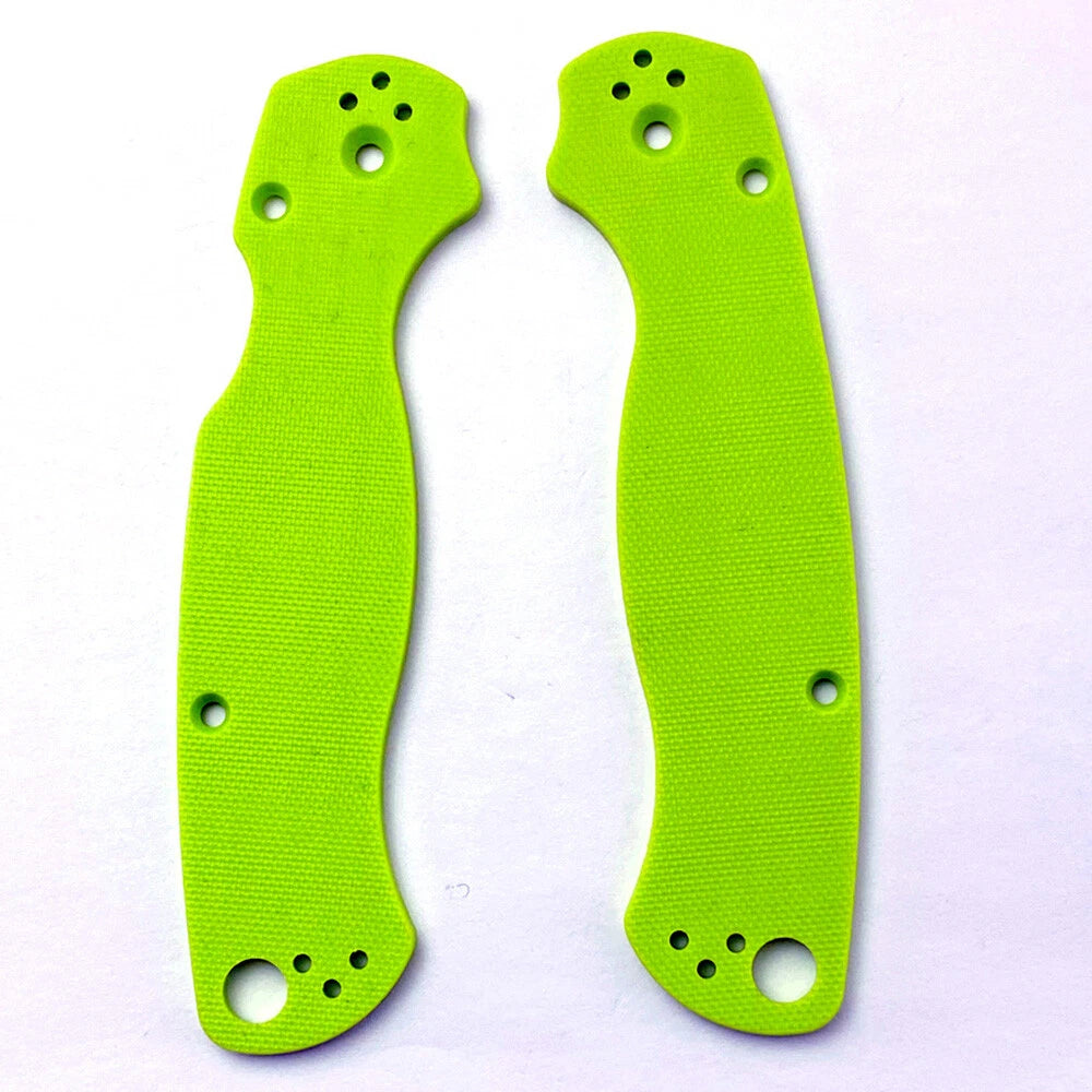 2X Custom G10 Handle Scales for Spyderco Paramilitary 2 (2010–2023) Green