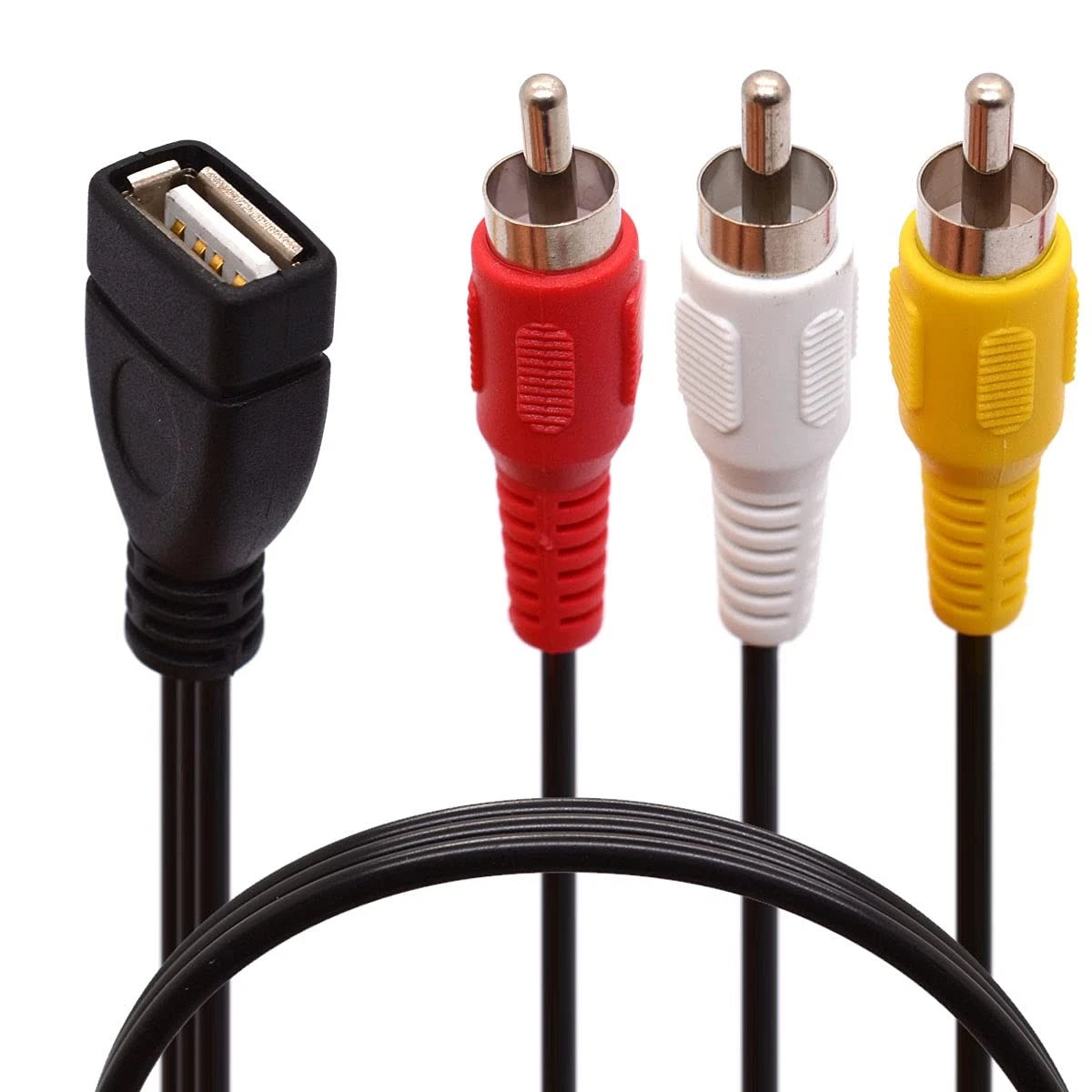 USB to 3 RCA Cable for Universal Use (1.5m / 5 feet)
