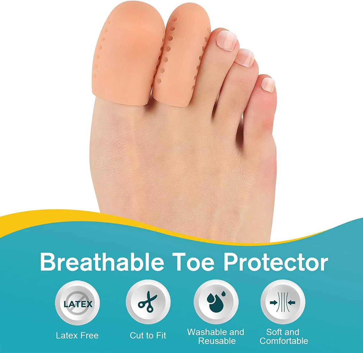 1 Pair Silicone Toe Protector for Corn Callus