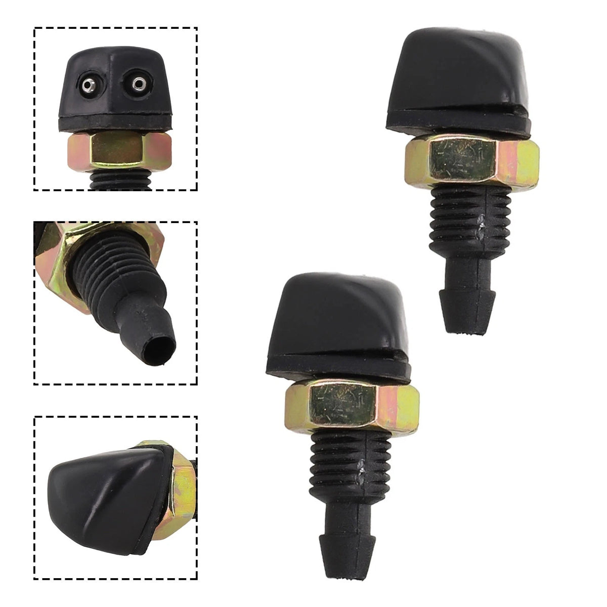 Set of 2 Windshield Spray Nozzles for Various Cars