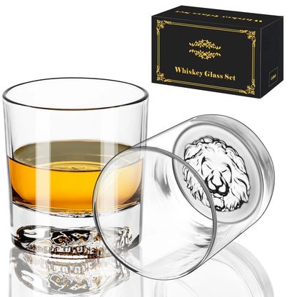 Set of 2 Whiskey Glasses for Old Fashioned Cocktails
