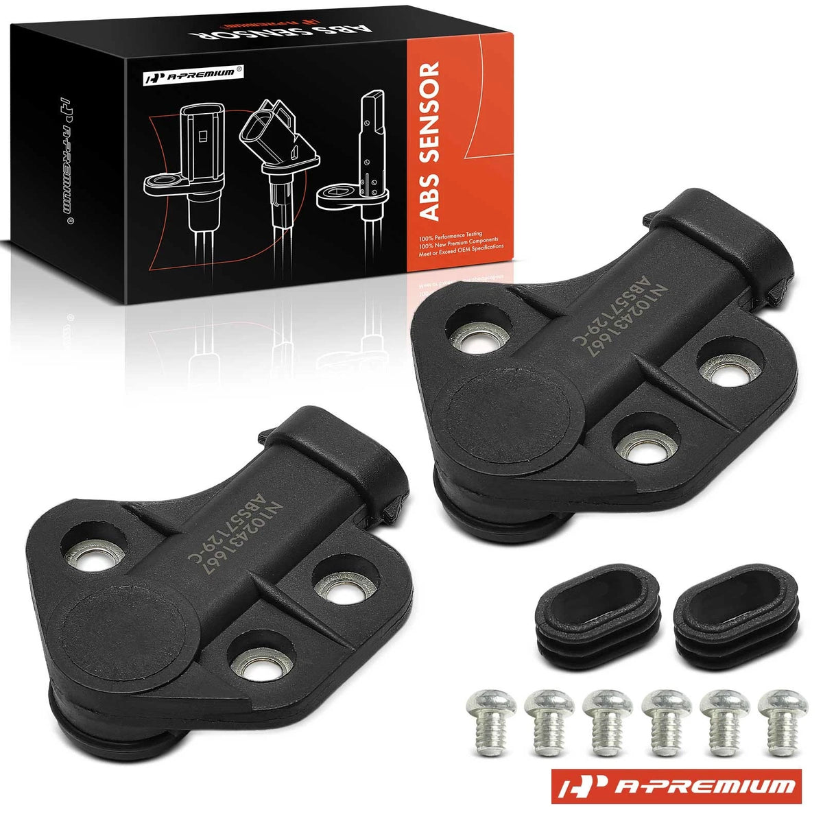 2X Rear ABS Wheel Speed Sensor for Buick LeSabre (1991–1997) Pontiac DeVille (1991–1997) 10457129, 2ABS0419, SS10298