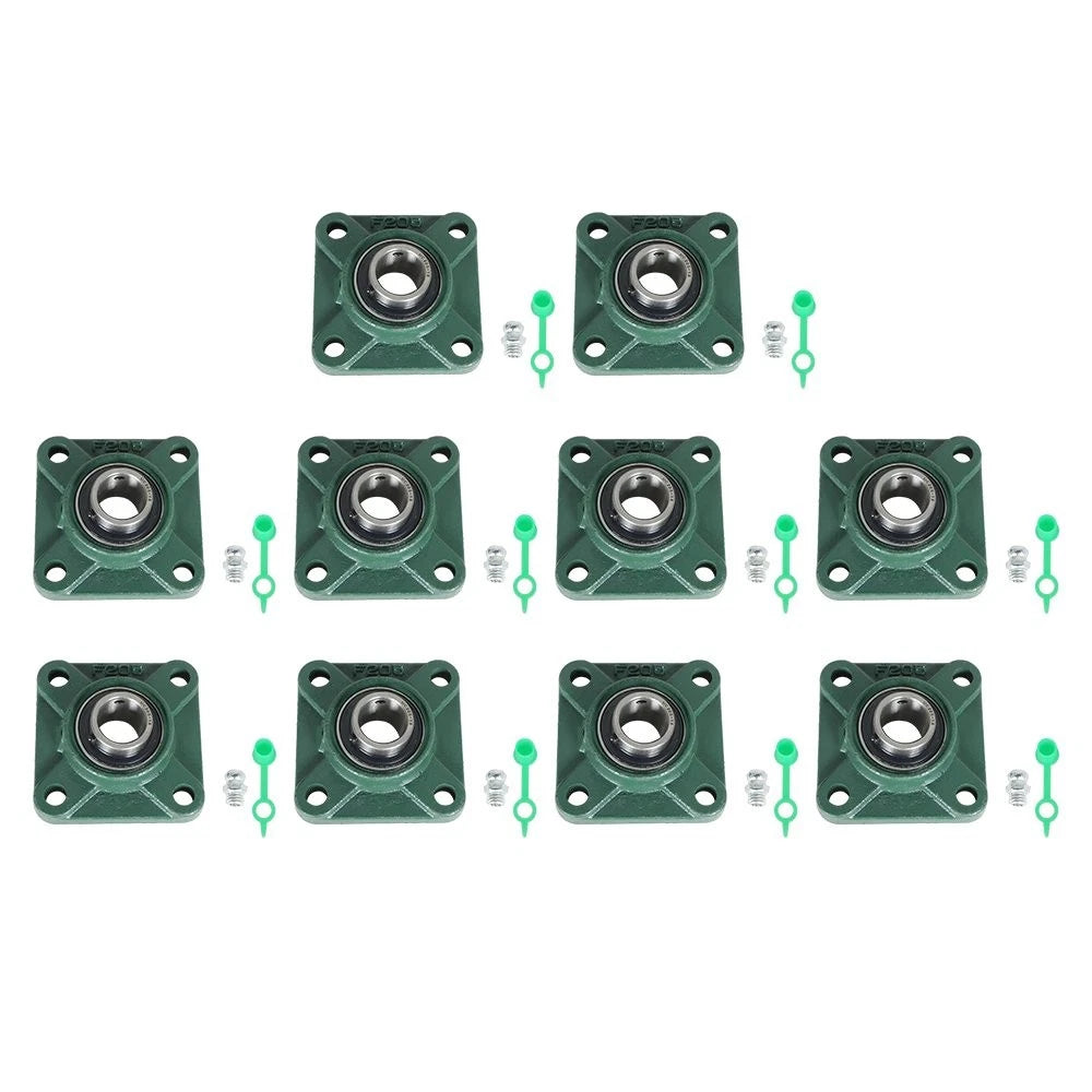 10PCS Pillow Block Flange Bearing UCF205-16 1" Bore 4 Bolt Solid Base