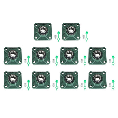 10PCS Pillow Block Flange Bearing UCF205-16 1" Bore 4 Bolt Solid Base