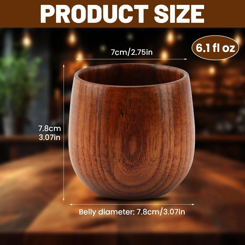 2X Charred Wooden Bourbon Drinking Glass for Whiskey Tumbler (Small)