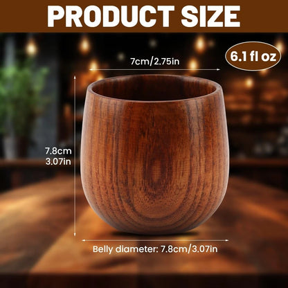 2X Charred Wooden Bourbon Drinking Glass for Whiskey Tumbler (Small)