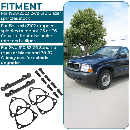 Brake Spindle Conversion Kit for Chevy S10 Blazer Sonoma 2WD (1982–2003)