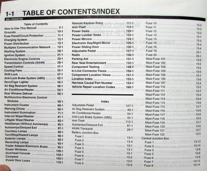 Electrical Wiring Diagram for Ford Windstar (2001)