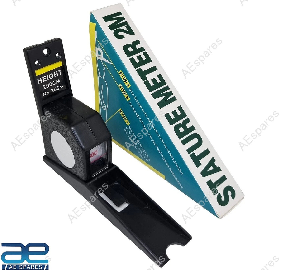 2m Height Measuring Meter Wall Mount Retractable Tape Measure