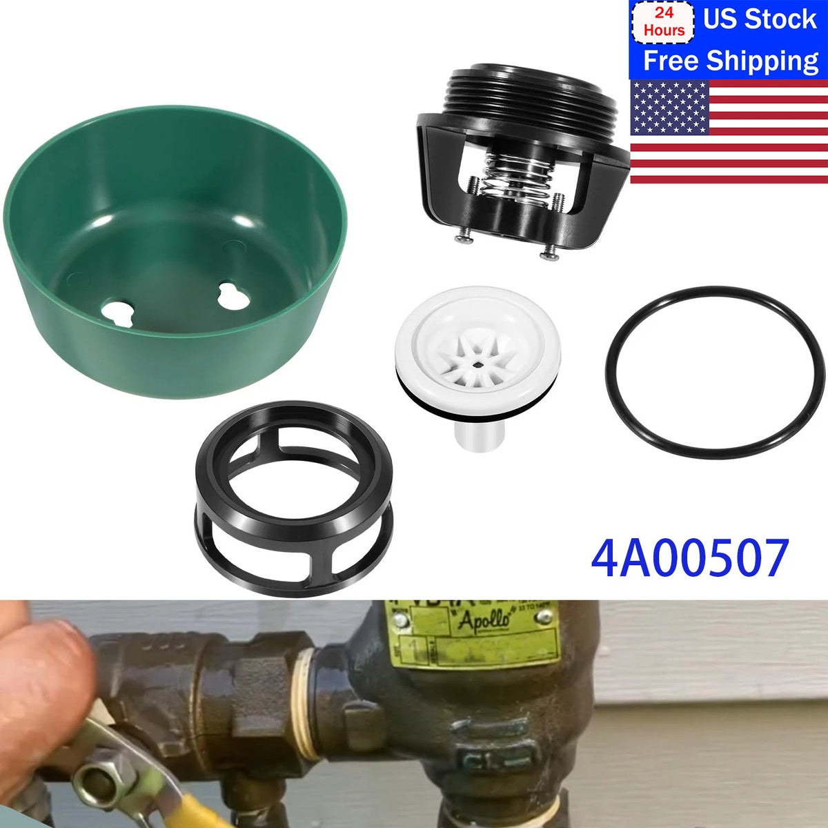 1" Float and Bonnet Complete Repair Kit for Apollo Backflow 4A Series