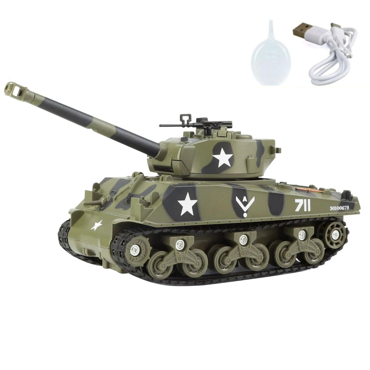 8.9in Diecast WWII USA M4 Sherman Tank Model Decor Gift