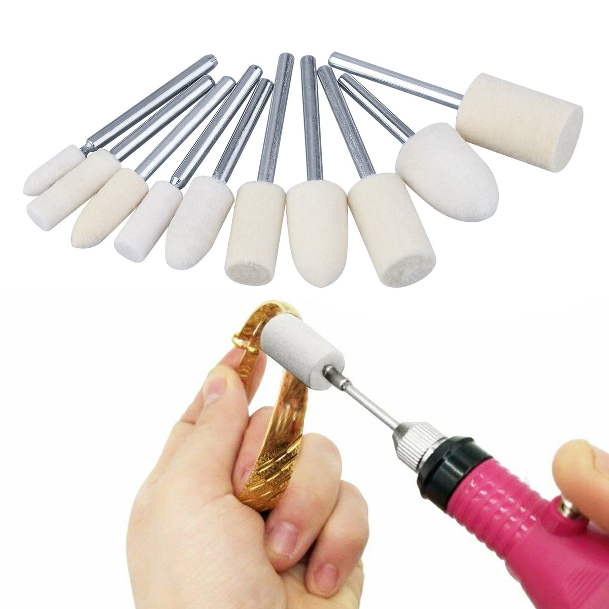 20x Felt Polishing Buffing Pad Wheel for Dremel Rotary Tool