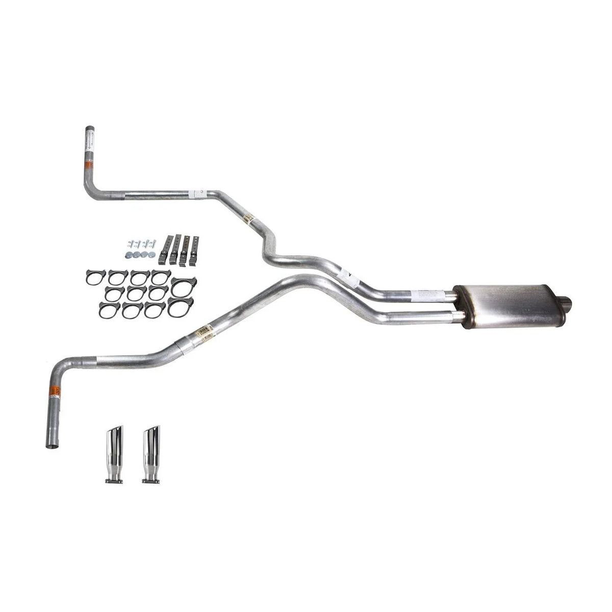 Dual Exhaust Pipe for Silverado 1500 2007–2013 (2.5" Stainless, Side Exit)