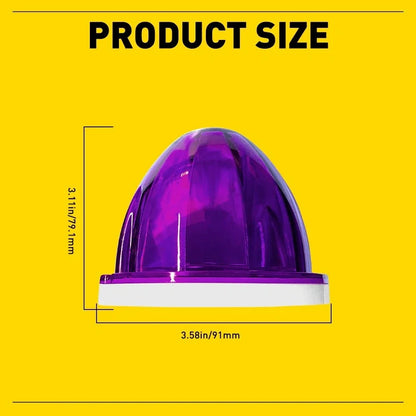 4X Purple LED Round Side Marker Lights for Trailer EXV
