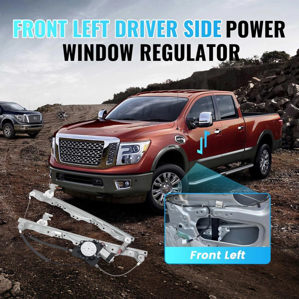 Power Window Regulator with Motor for Nissan Pathfinder, Titan, Infiniti QX56