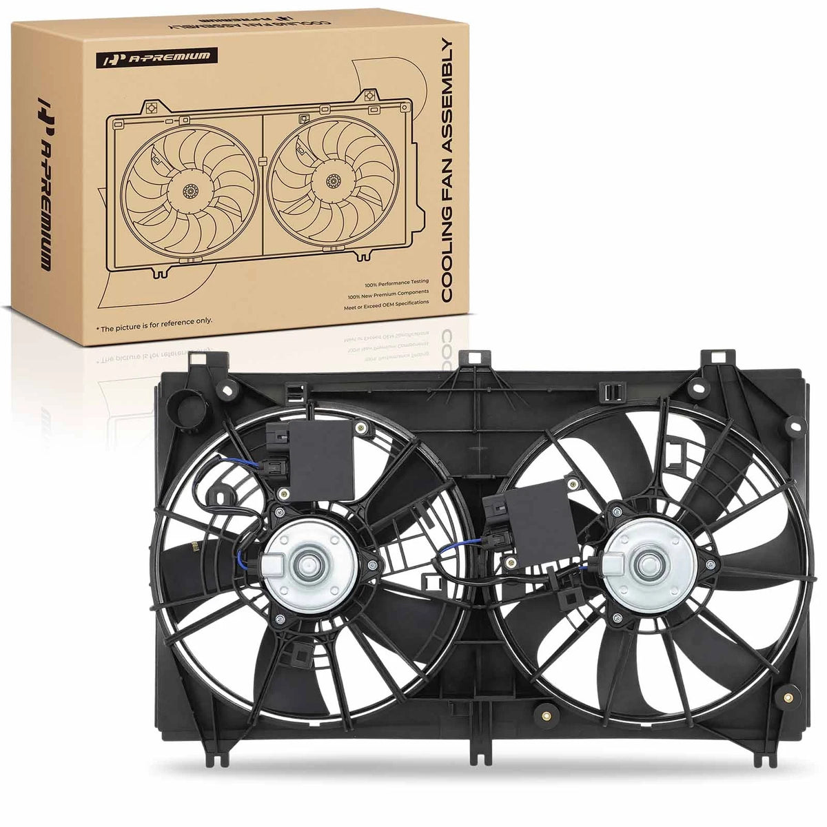Dual Cooling Fan Assembly for Lexus IS300 IS200t (1671136240PFM, 1671136240, LX3115149)