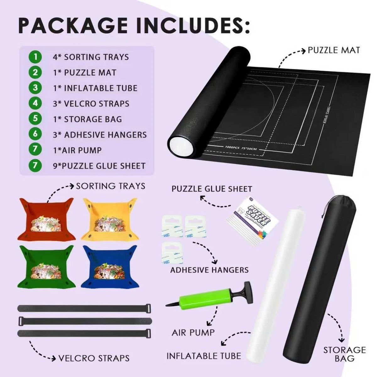 Puzzle Mat Roll Up for Jigsaw Puzzles (2000 pcs)