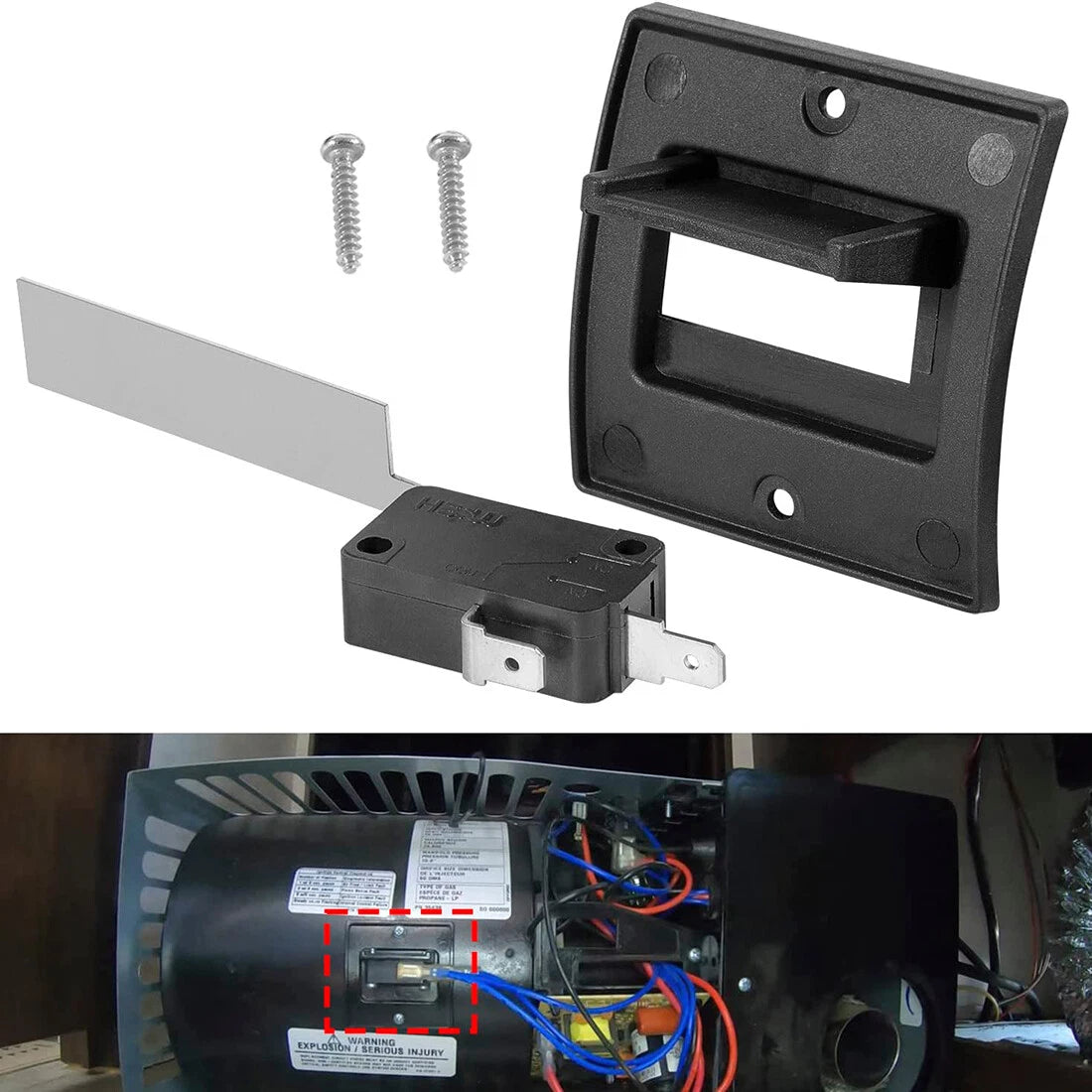 Sail Switch with Upgrade Bracket Kit for Dometic Atwood RV Furnace (33082)