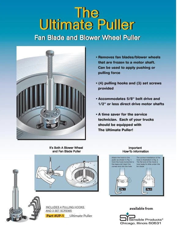 Ultimate Fan Blade Hub and Blower Wheel Puller for