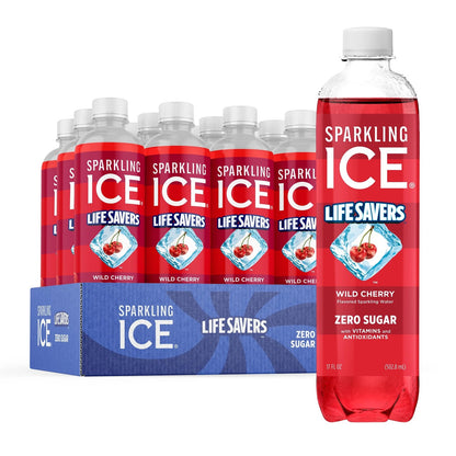 12 Pack Zero Sugar Wild Cherry Sparkling Water 17 Fl Oz