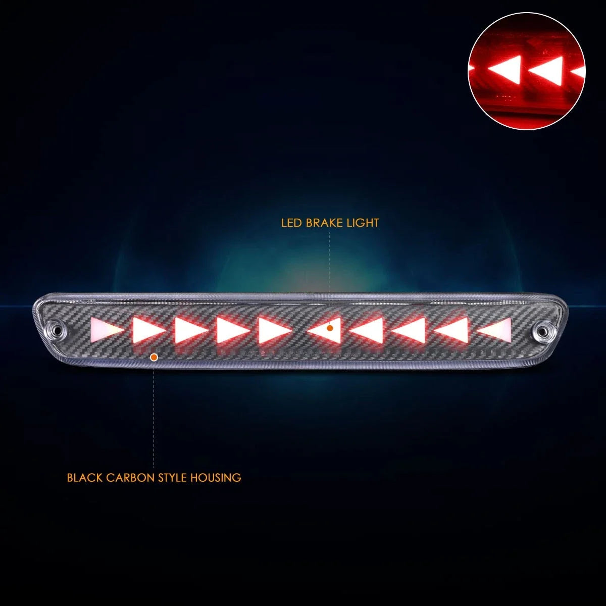 Triangle LED Third Tail Light for 2004-2012 Colorado/Canyon