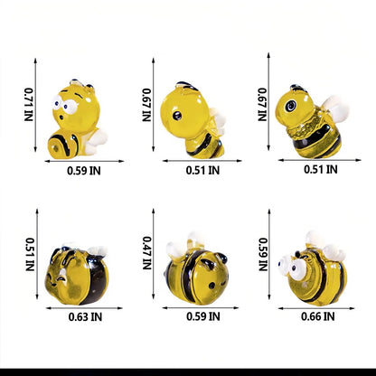 6X Yellow Bee Dashboard Decorations for Mini Cooper