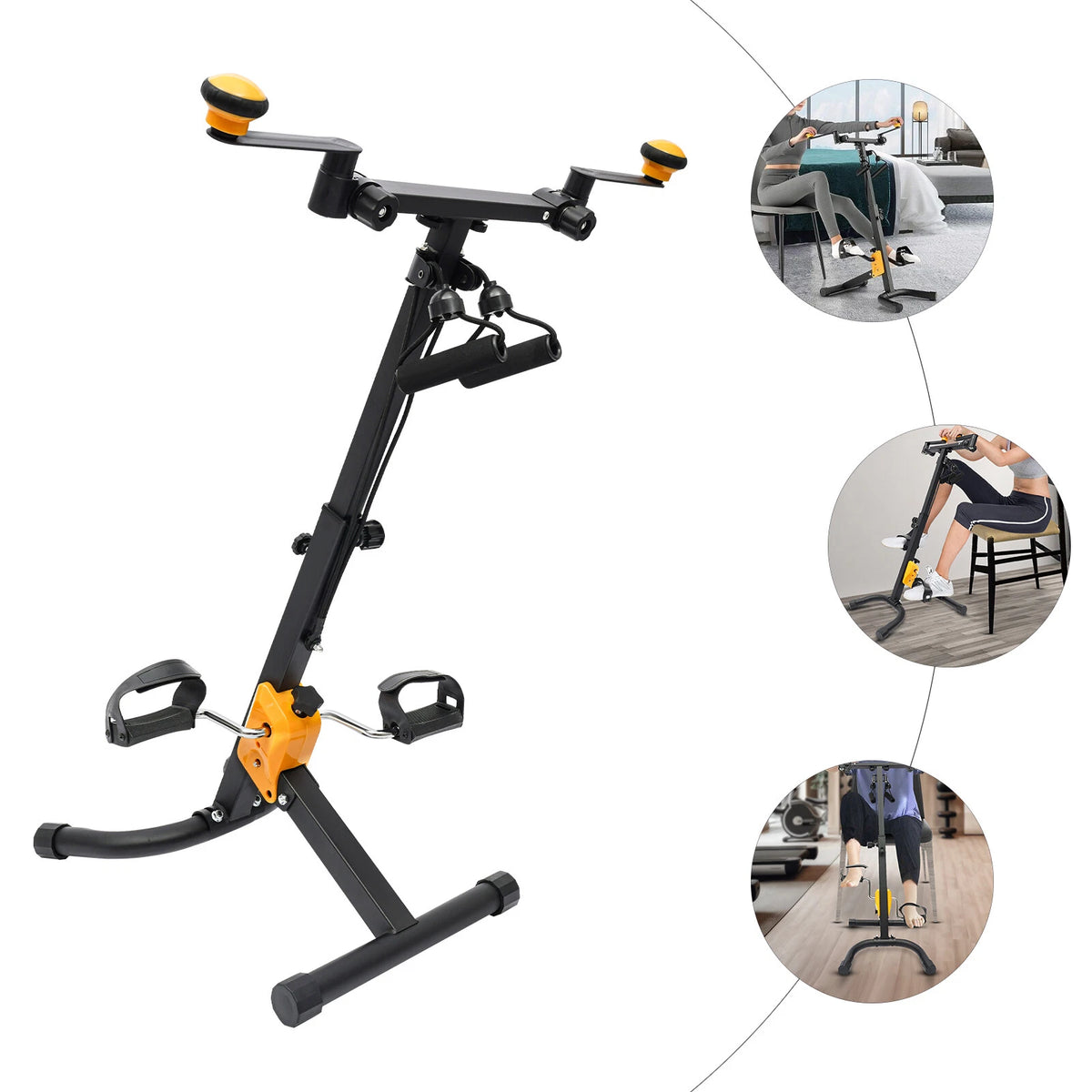 Folding Pedal Exerciser for Home Gym Cardio (120kg Capacity)
