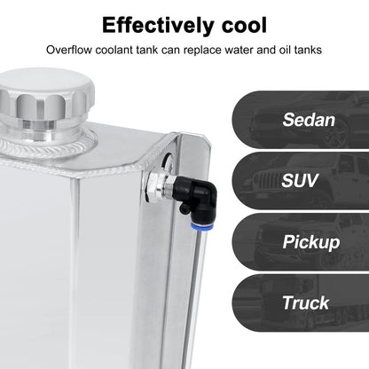 2L Aluminum Coolant Overflow Tank for