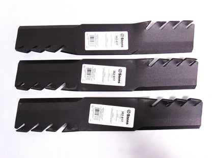 Set of 3 Toothed Blades for Lawn Mower (READ LISTING FOR FIT)