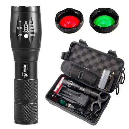 ULTRAFIRE A100 Tactical Flashlight 800 Lumens LED Zoomable Black