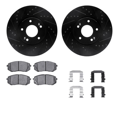 2X Brake Disc and Pad Kit for Kia Soul EV (2015–2017) WHUH1-21027