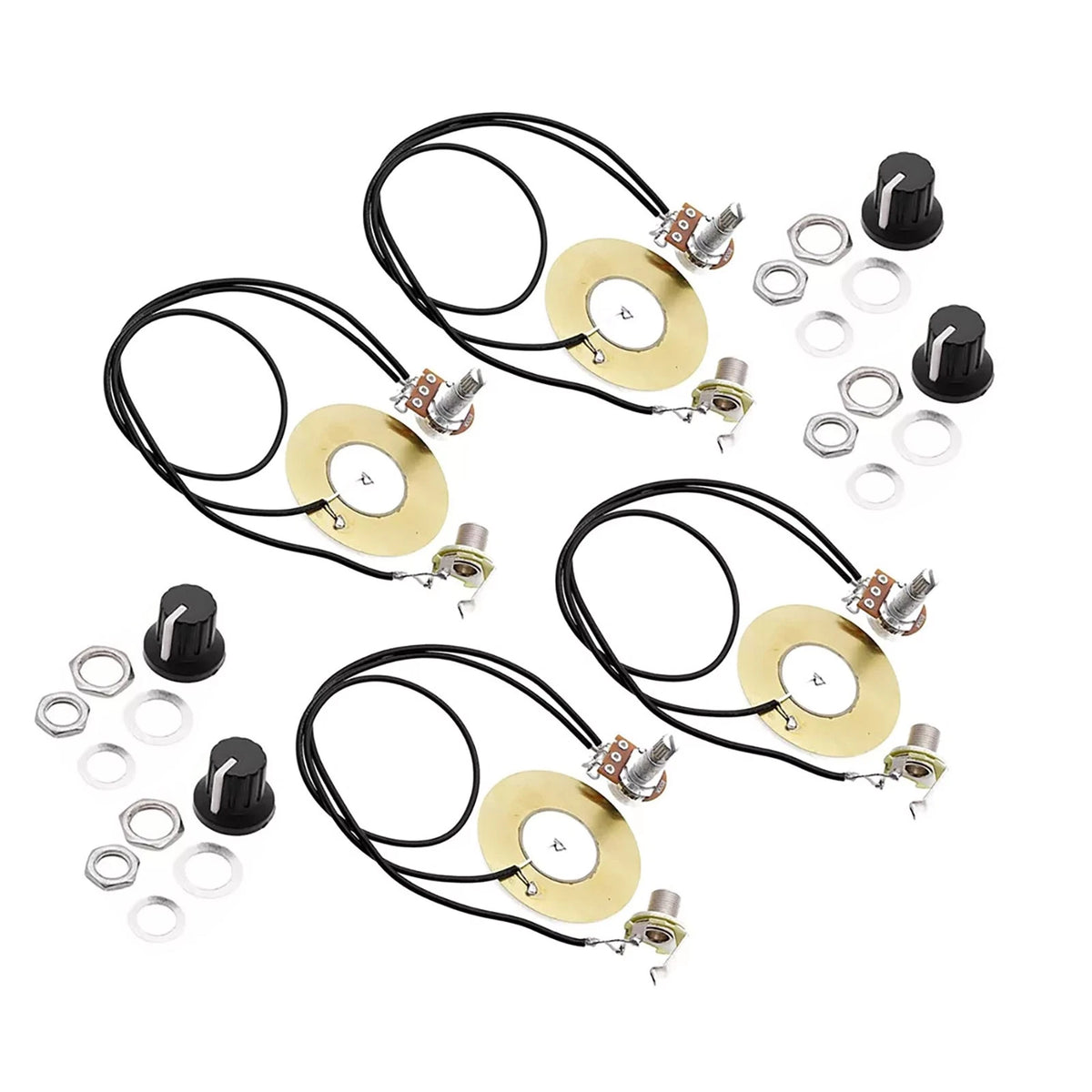 Set of 4 Piezo Transducer Pickups for Guitar Mandolin Violin