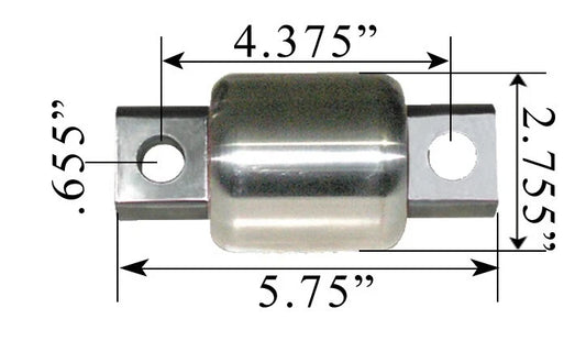 Torque Rod Bushing for Kenworth, Peterbilt, Hendrickson, Mack (121001, 44695)