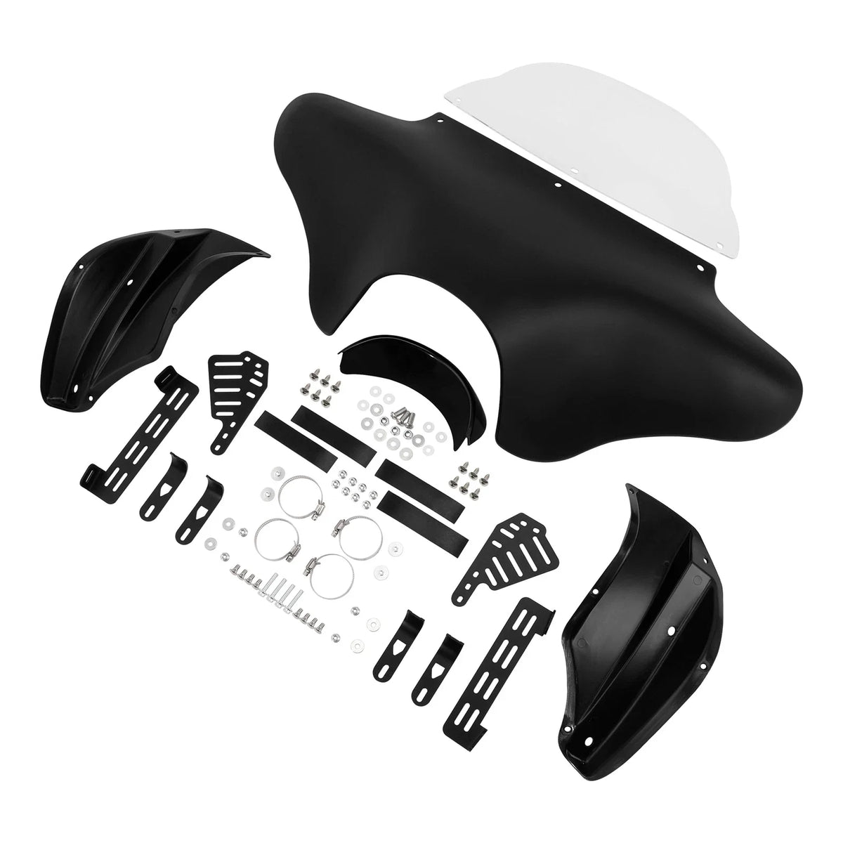 Batwing Fairing Windshield Hardware Kit - Matte Black for Harley Touring