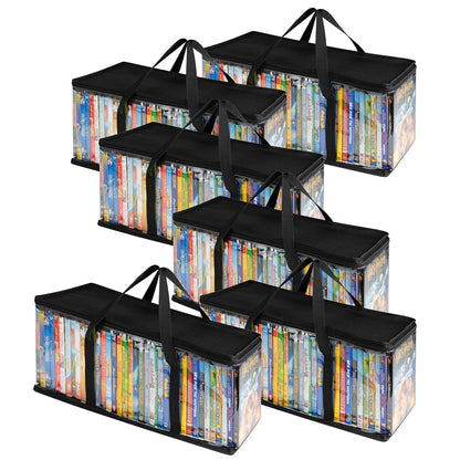 Set of 6 DVD Storage Bags for Media Organizer