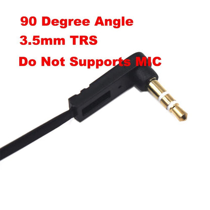 2X 15cm 1/8" TRS Jack Extension Audio Flat Cable for AM to FM