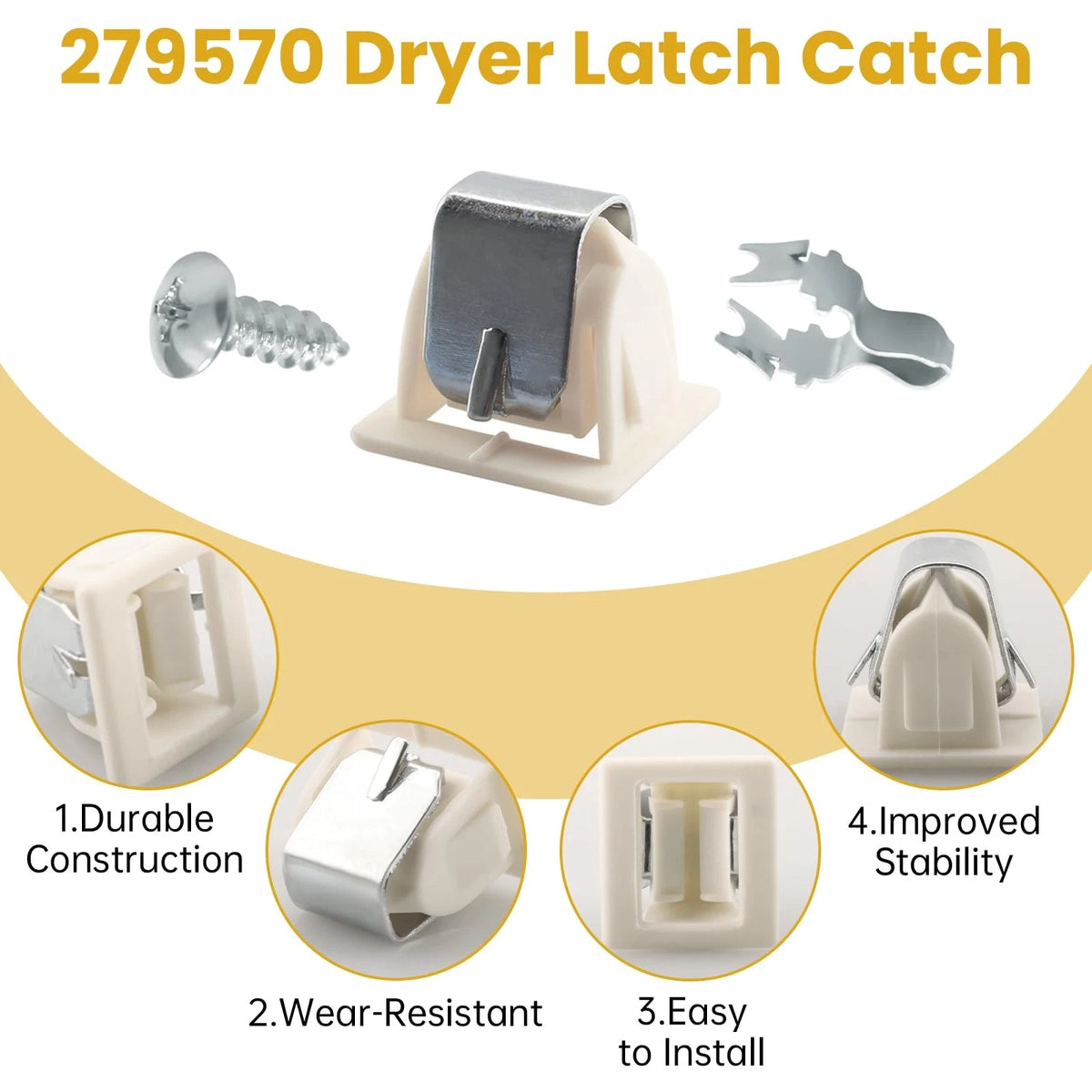Dryer Door Latch Strike Kit for Whirlpool