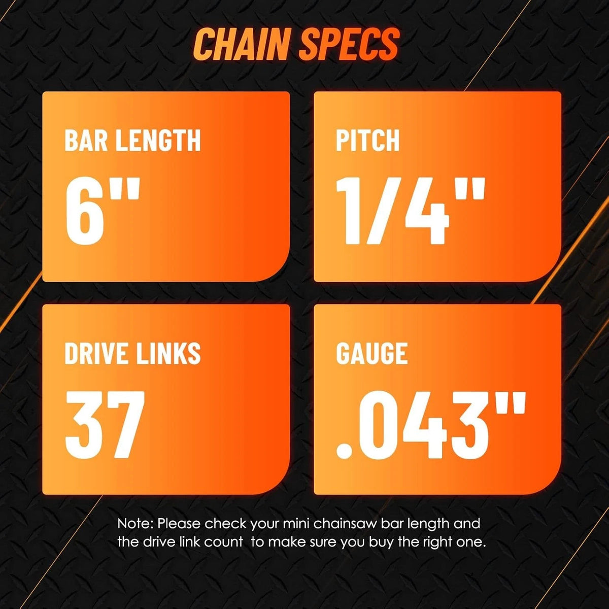 6-Inch Chainsaw Chains for Easy Installation & Long-Lasting Sharpness