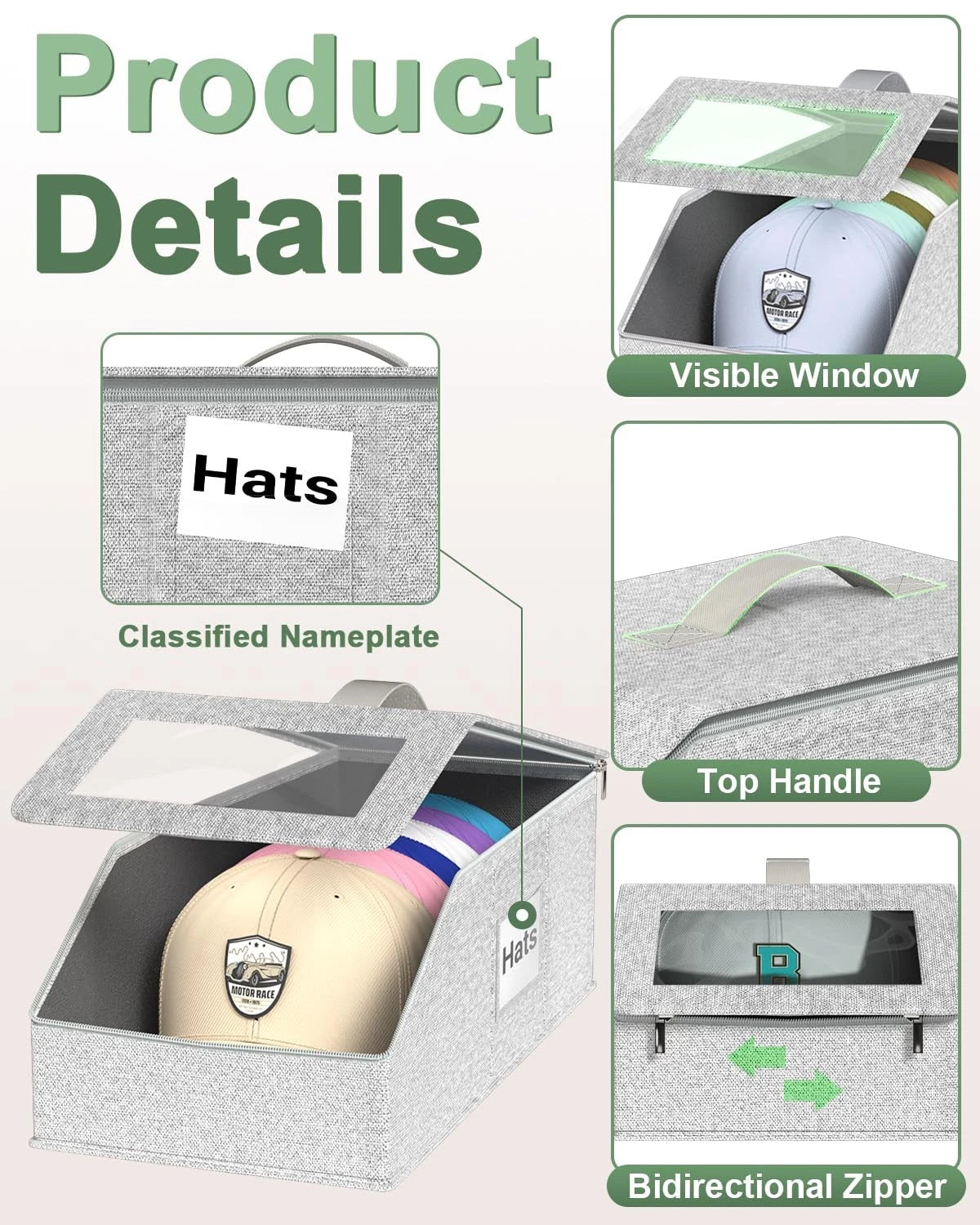 2X Stackable Hat Organizer for Baseball Caps (2010–2023)
