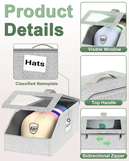 2X Stackable Hat Organizer for Baseball Caps (2010–2023)