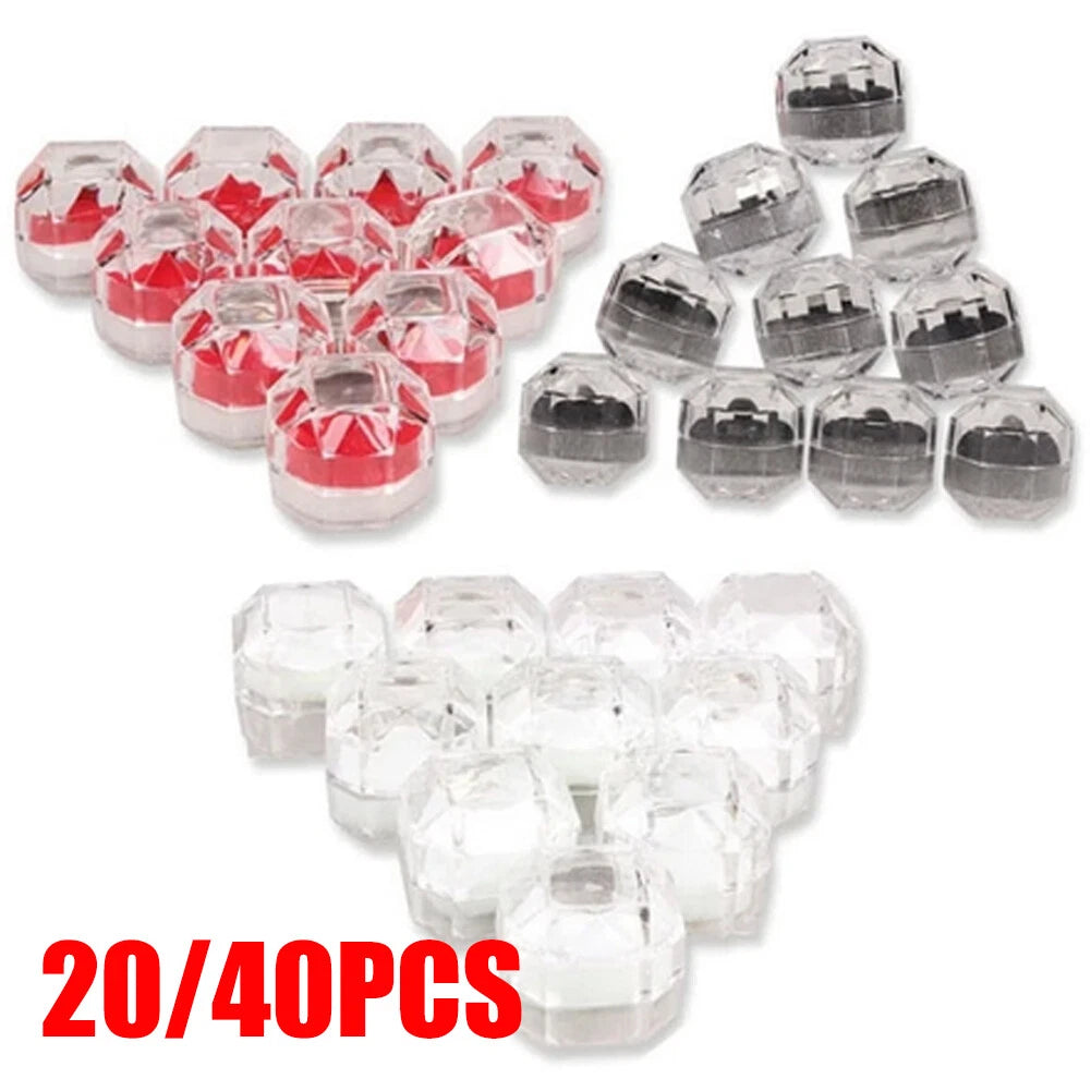 20 PCS Mixed Plastic Crystal Jewelry Ring Display Box