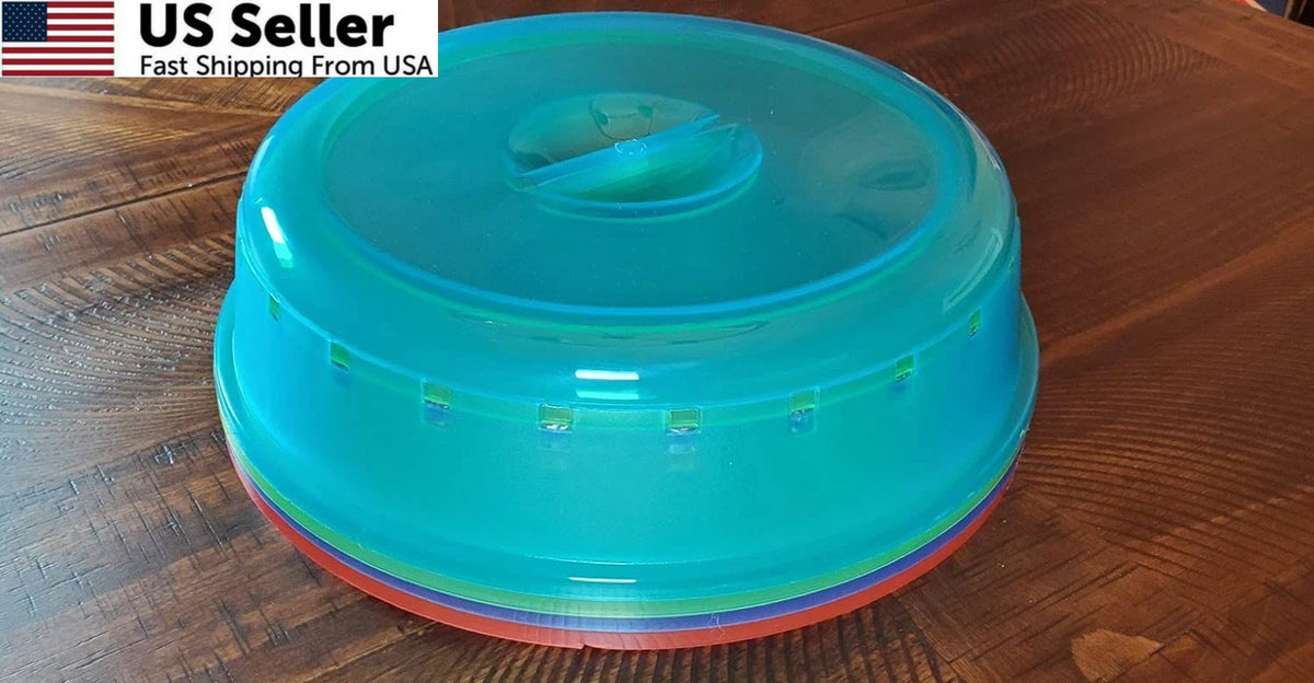4 Pack Microwave Plate Bowl Splatter Cover for Kitchen Use